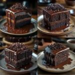 Chocolate cake in blender