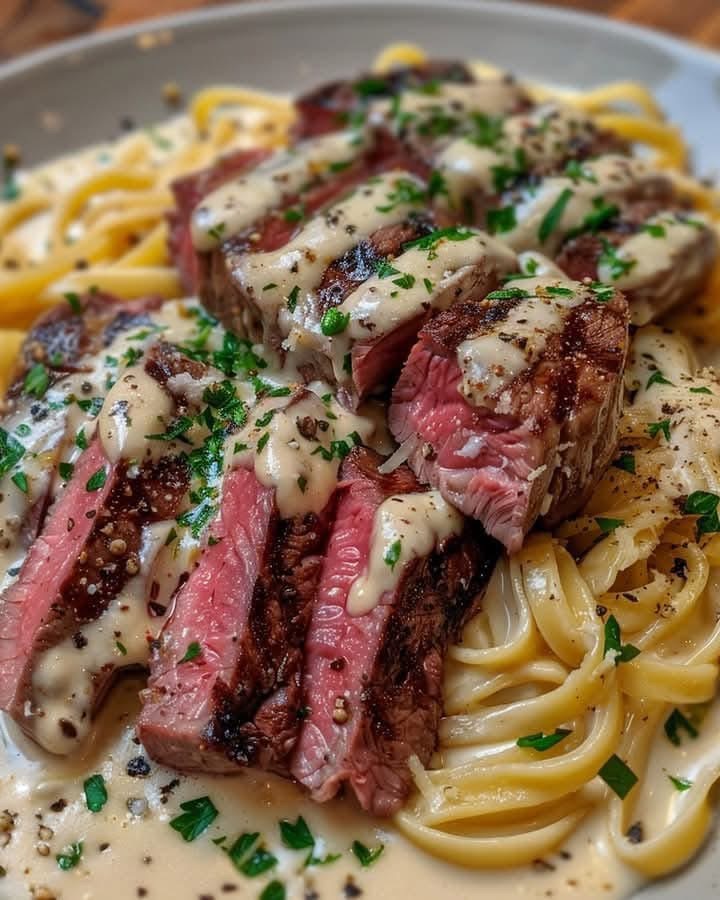 Savory Steak Gorgonzola Alfredo with Creamy Parmesan Sauce - OLD ... Savory Steak Gorgonzola Alfredo with Creamy Parmesan Sauce - OLD ...